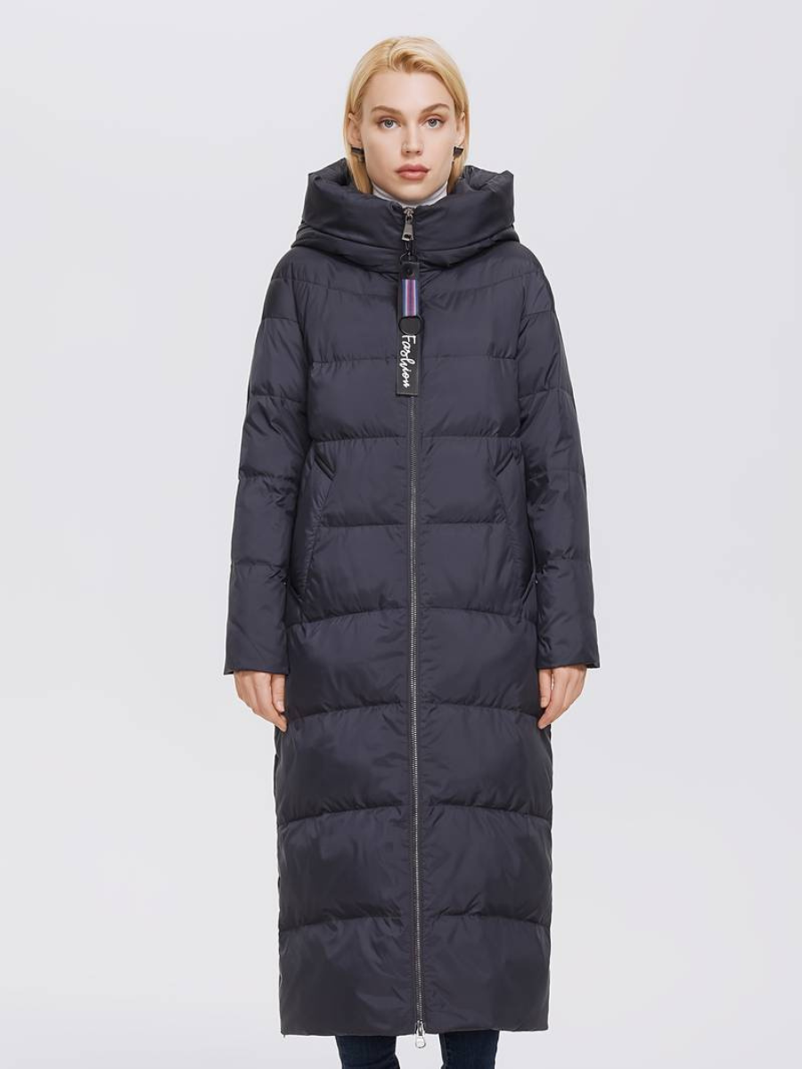 veste longue avec fermeture éclair