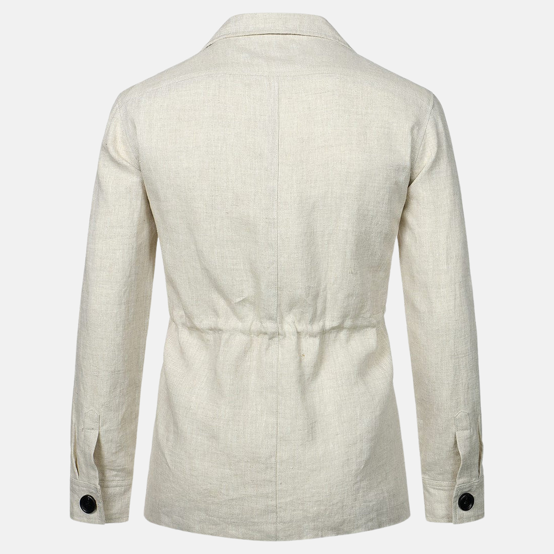 Veste en lin à plusieurs poches