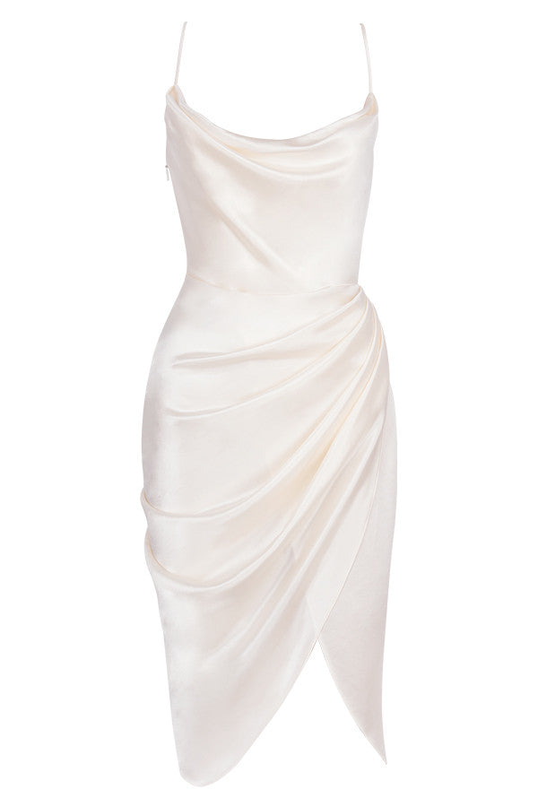 Robe corset balconnet en satin