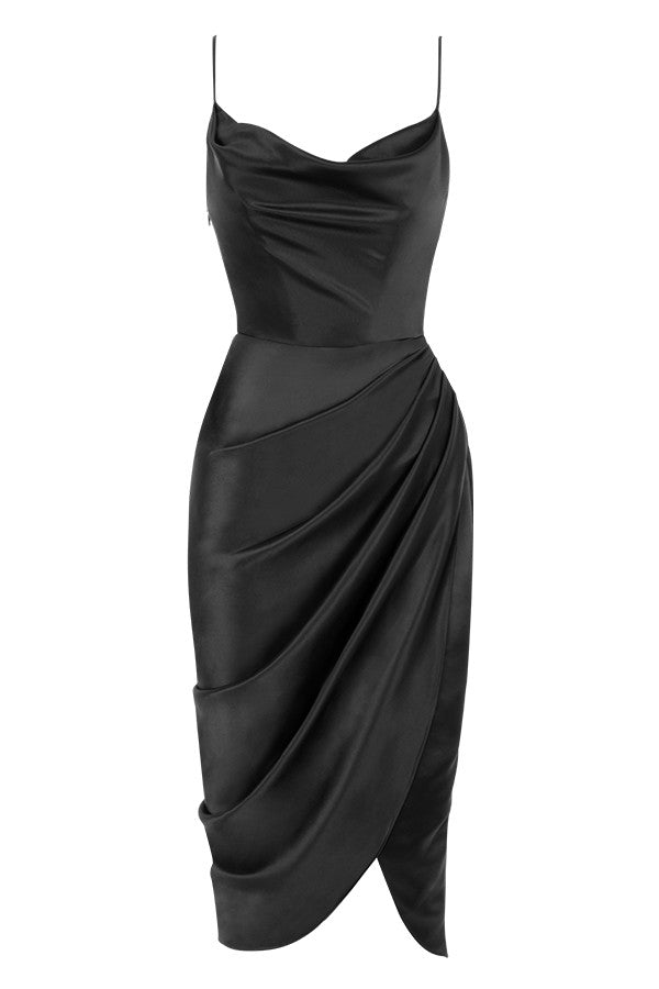 Robe corset balconnet en satin