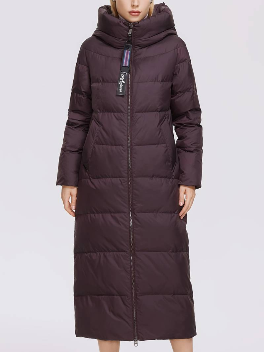 veste longue avec fermeture éclair