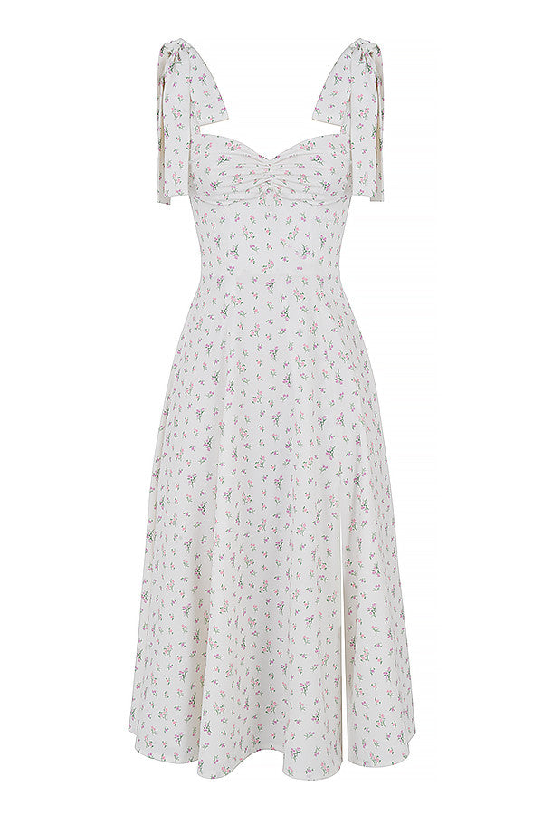 Robe d'été midi fleurie