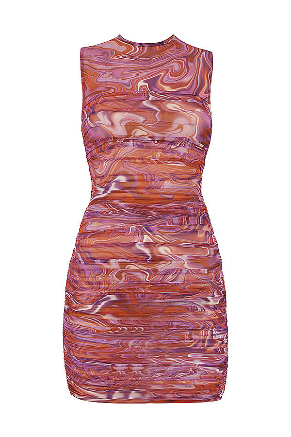 Robe de plage à plis torsadés