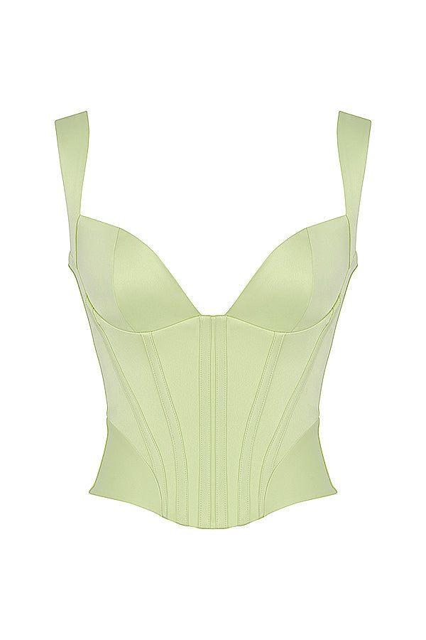 Corset en satin cristal