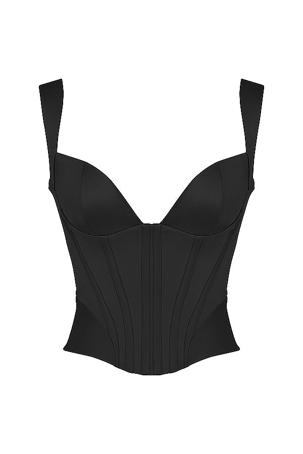 Corset en satin cristal