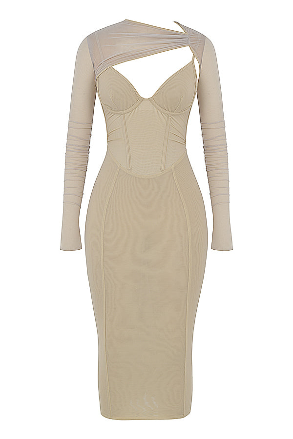 Robe corset mi-longue