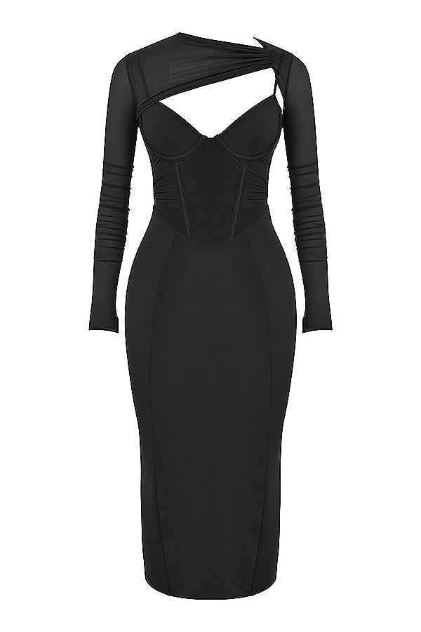Robe corset mi-longue