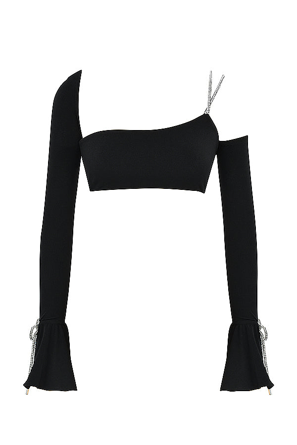 Top bandeau finition cristal noir