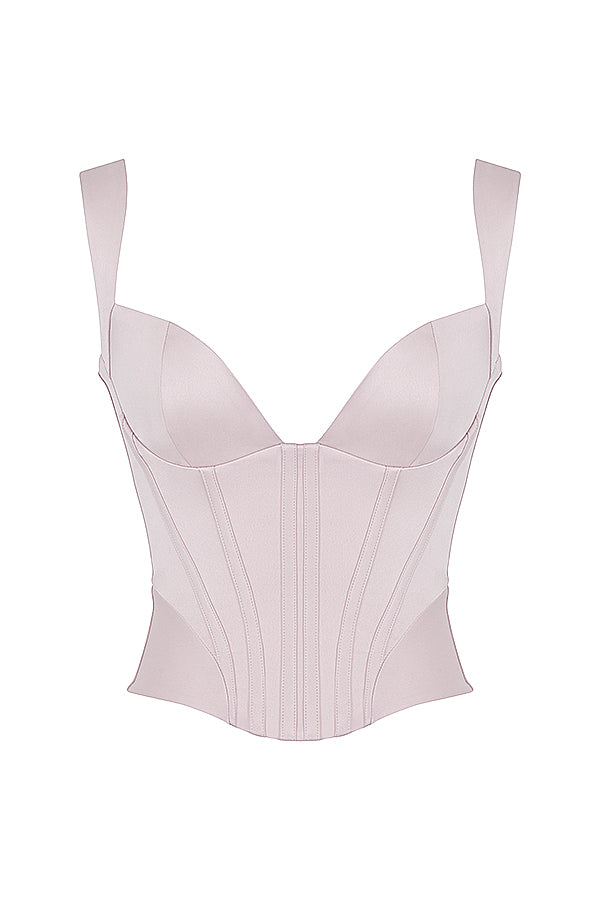Corset en satin cristal