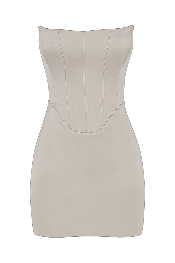 Mini-robe avec corset Oyster