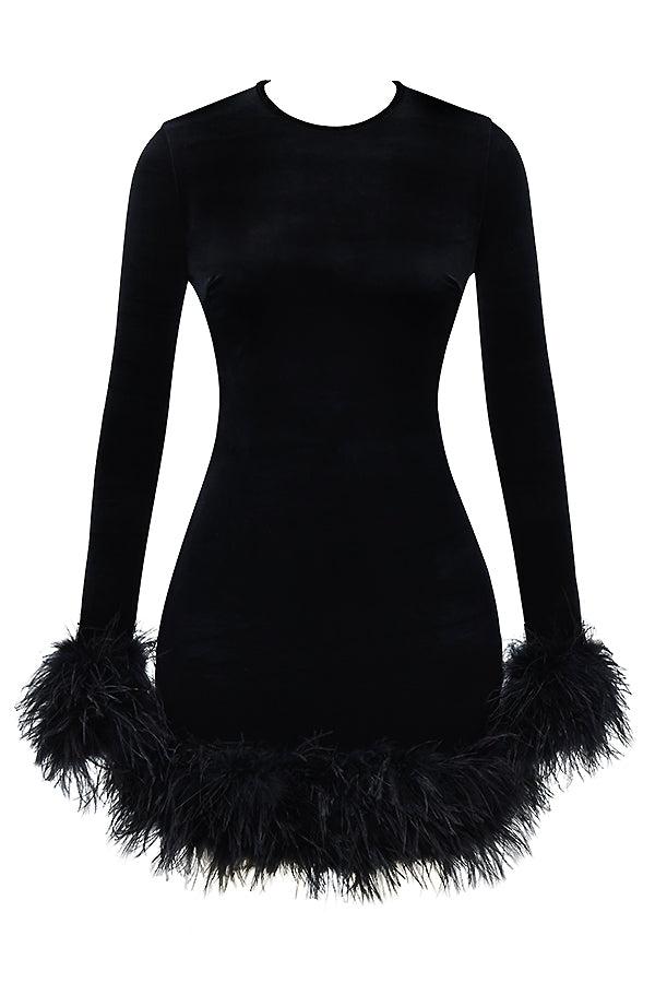 Mini-robe en velours