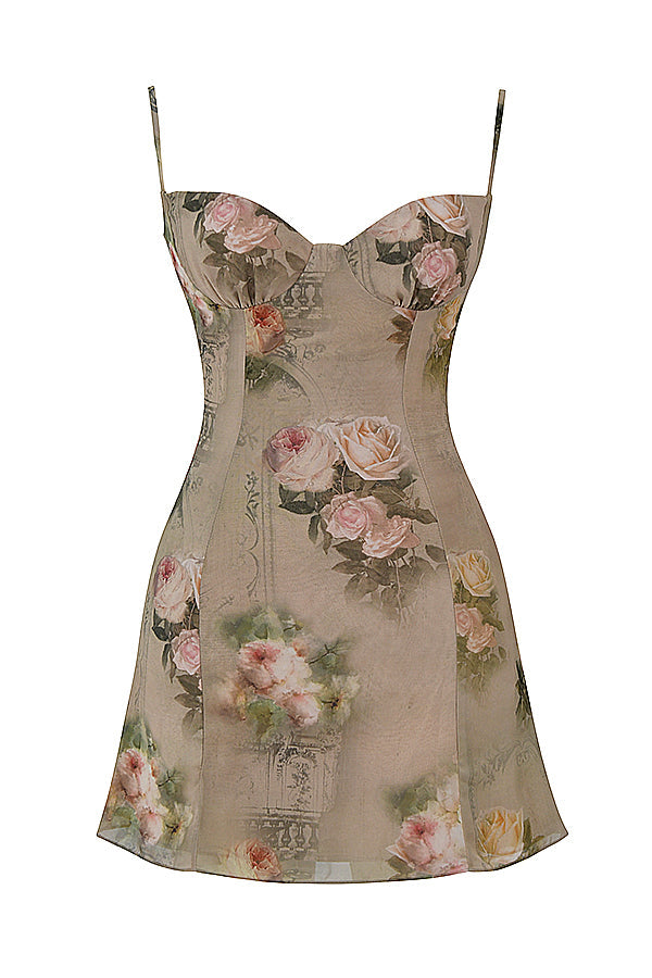 Mini-robe fleurie vintage