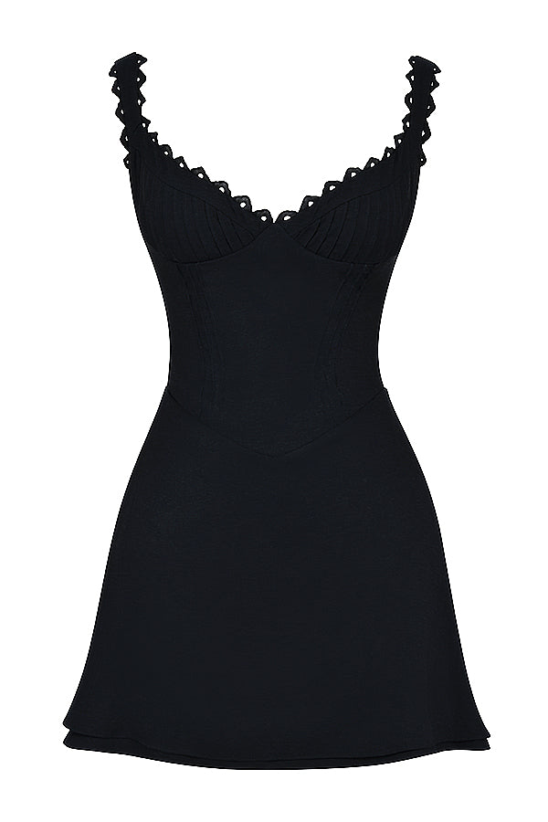 Robe courte à pinces