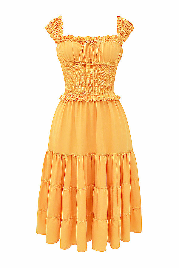 Robe d'été abricot