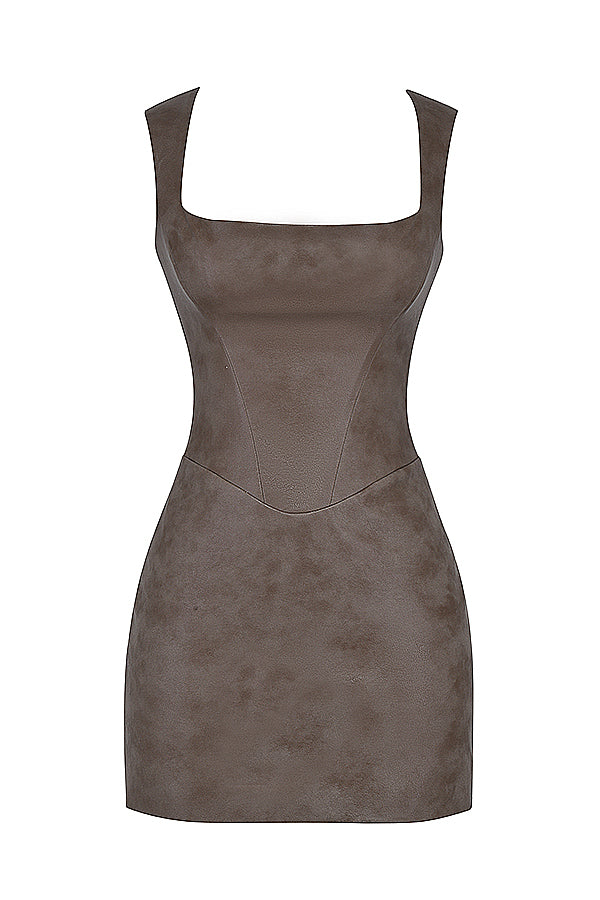 Mini-robe moka avec corset