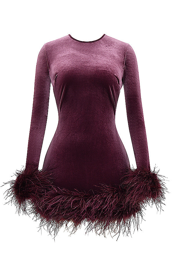Mini-robe en velours