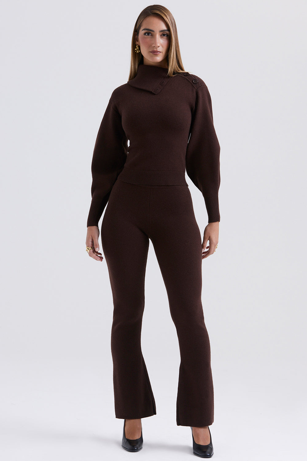 Pull en cachemire mélangé avec pantalon