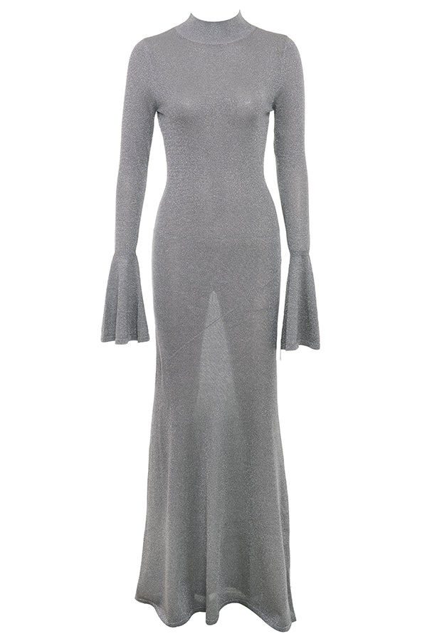 Robe longue métallisée Steel