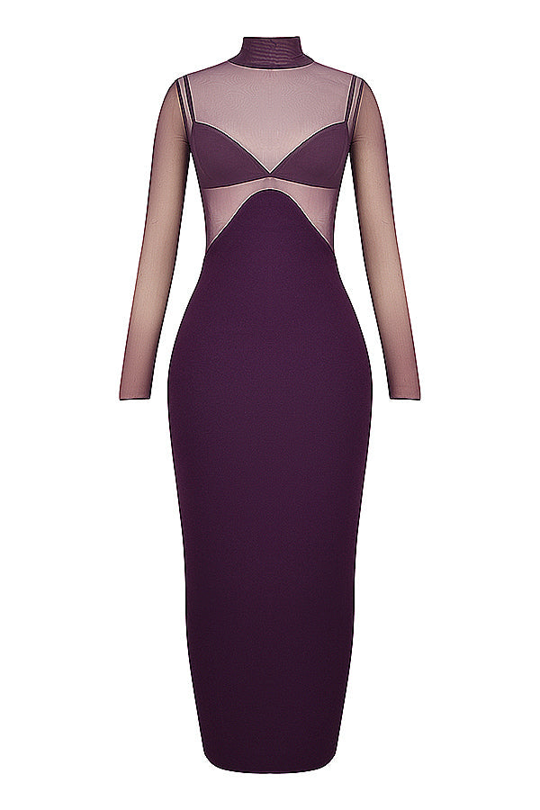 Robe longue raisin noir