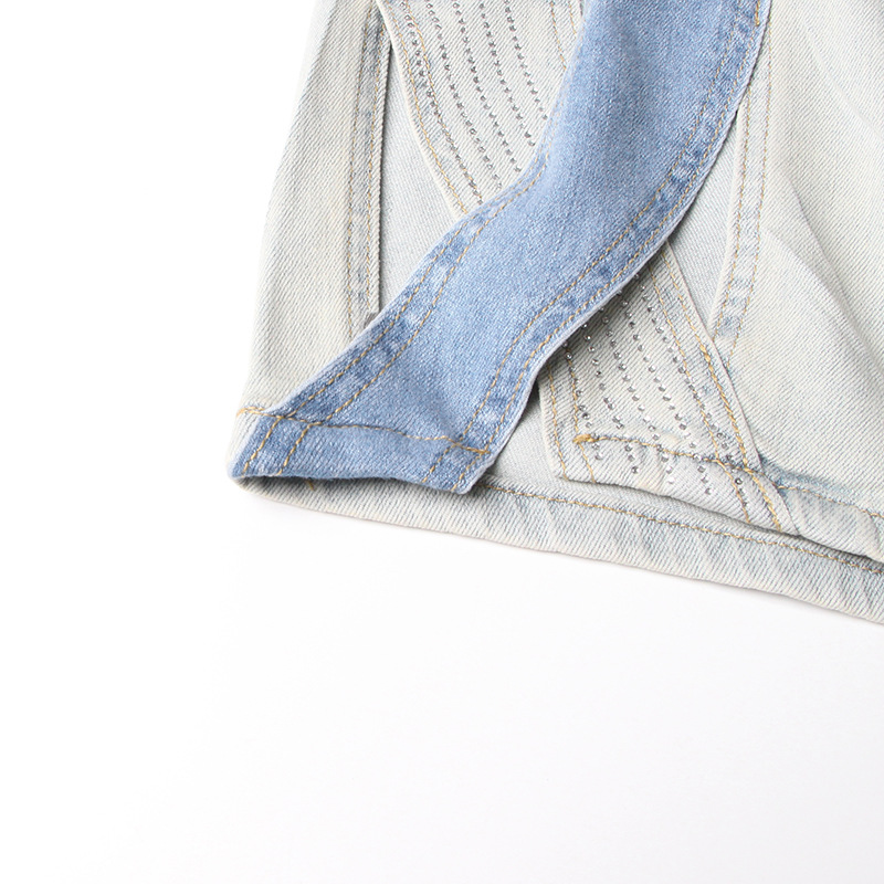 Jean torsadé taille haute pour femme