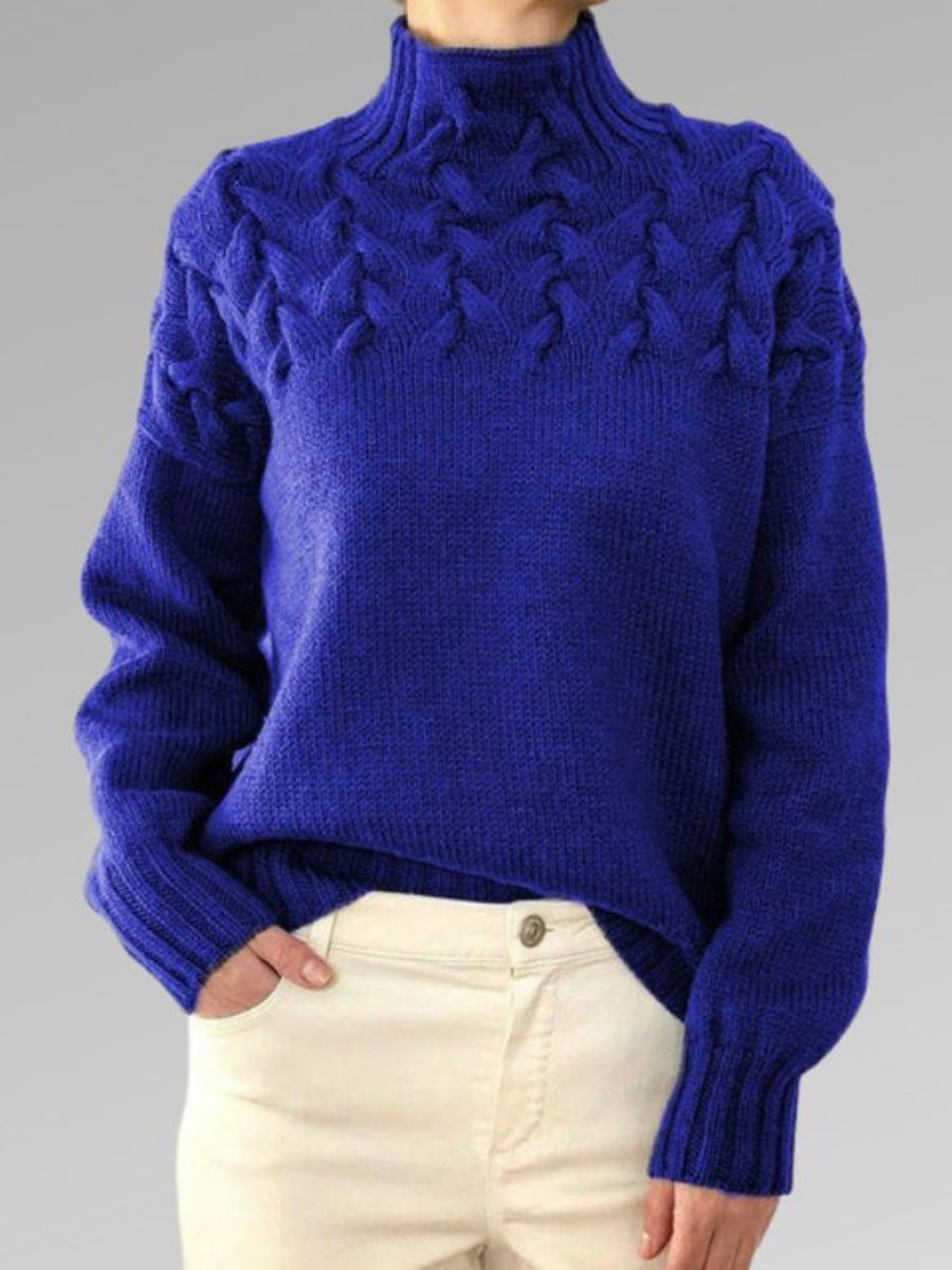 Pull élégant en maille torsadée