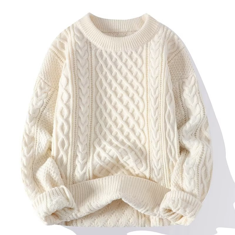 Pull ample en laine torsadée