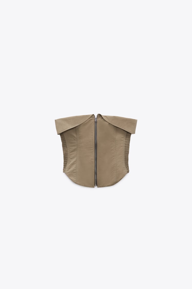Ensemble bustier zippé et pantalon