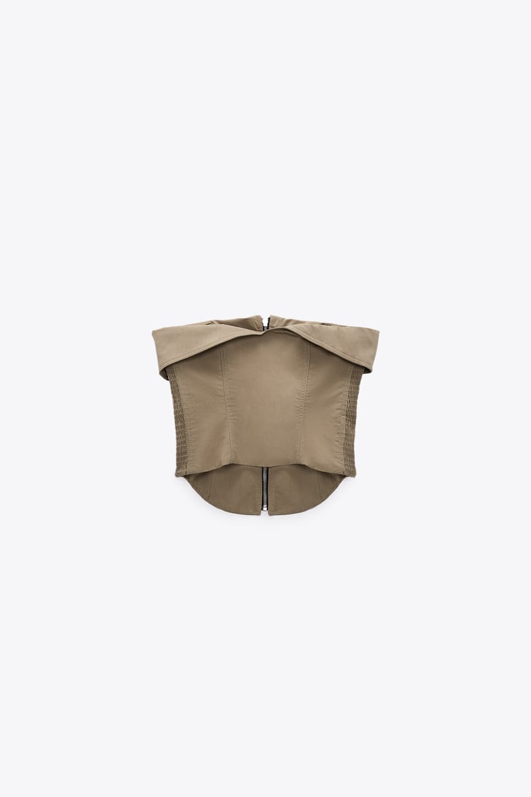 Ensemble bustier zippé et pantalon