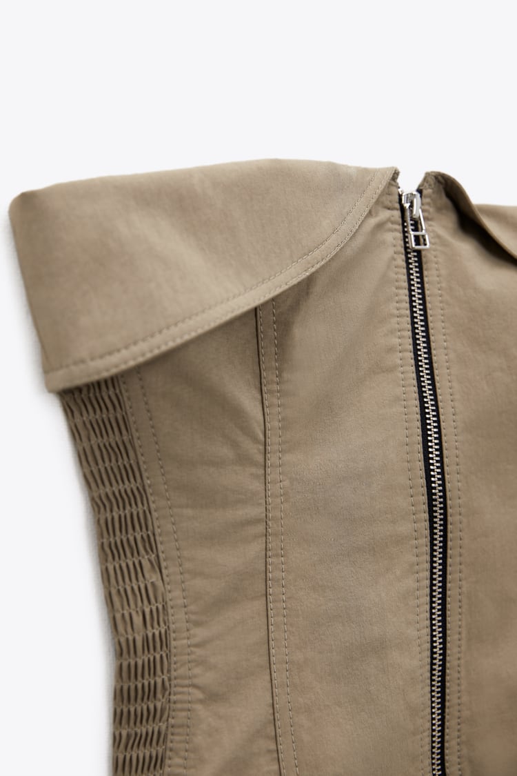 Ensemble bustier zippé et pantalon