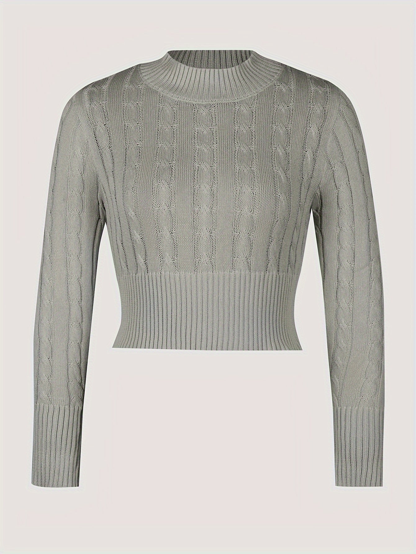 Pull court slim à motif torsadé