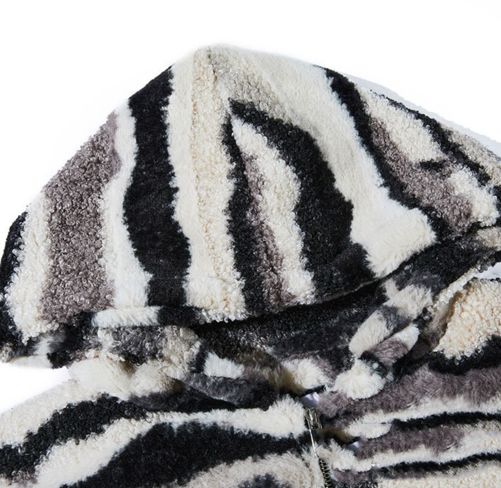Veste tigre duveteuse