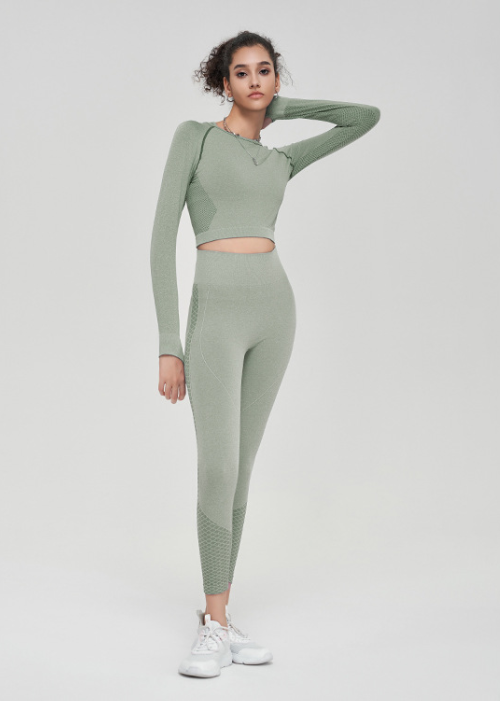 Haut et pantalon sans couture à manches longues