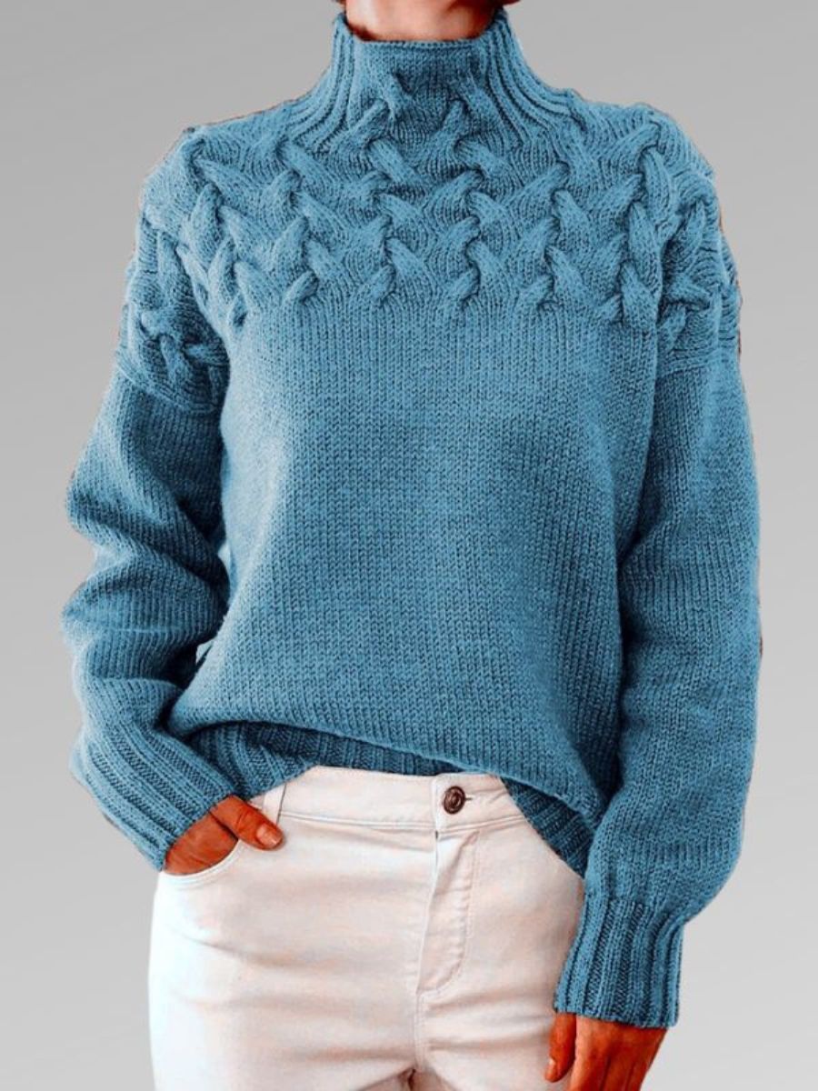 Pull élégant en maille torsadée