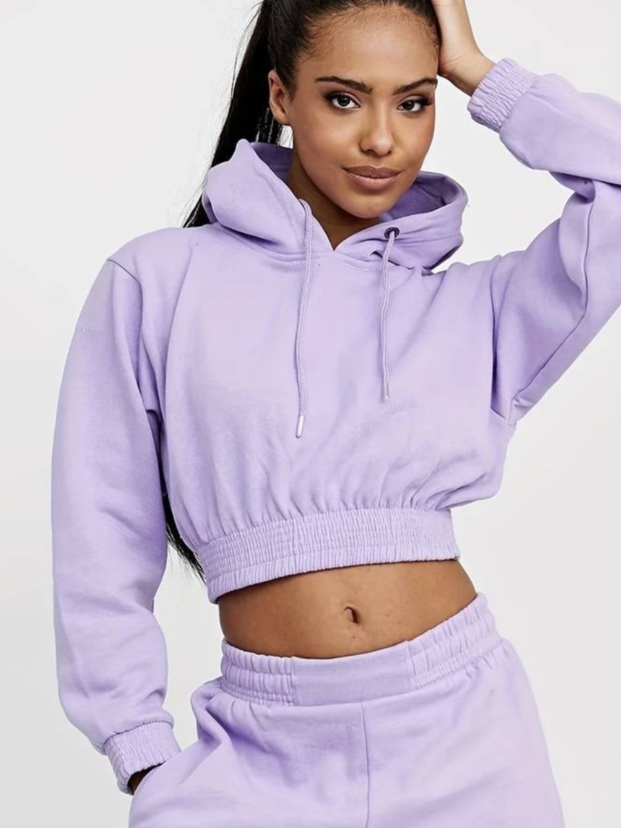 sweat à capuche à manches longues avec cordon de serrage et pantalon de jogging