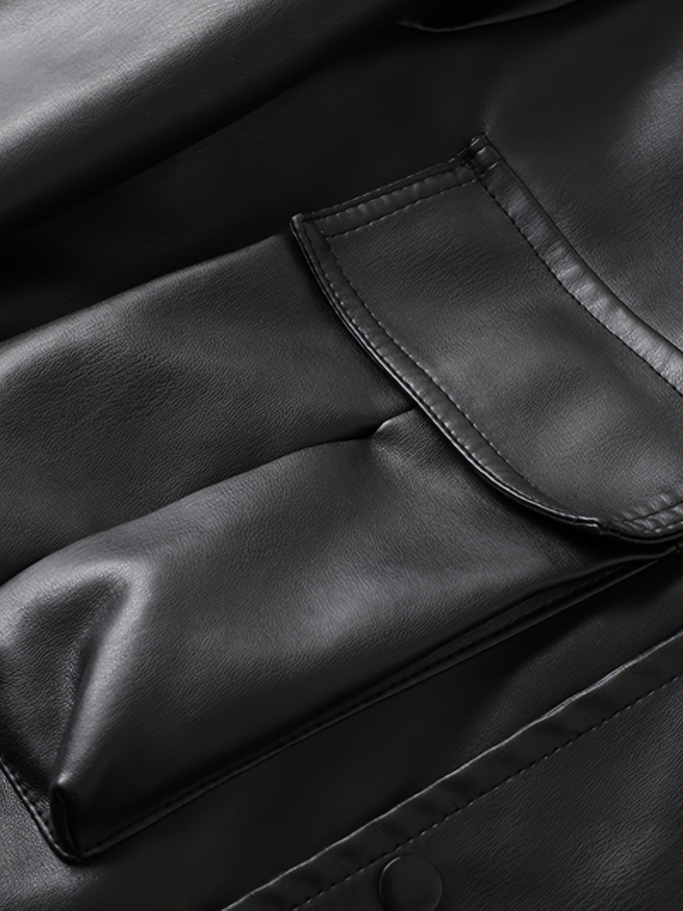 Veste en cuir noir pour homme