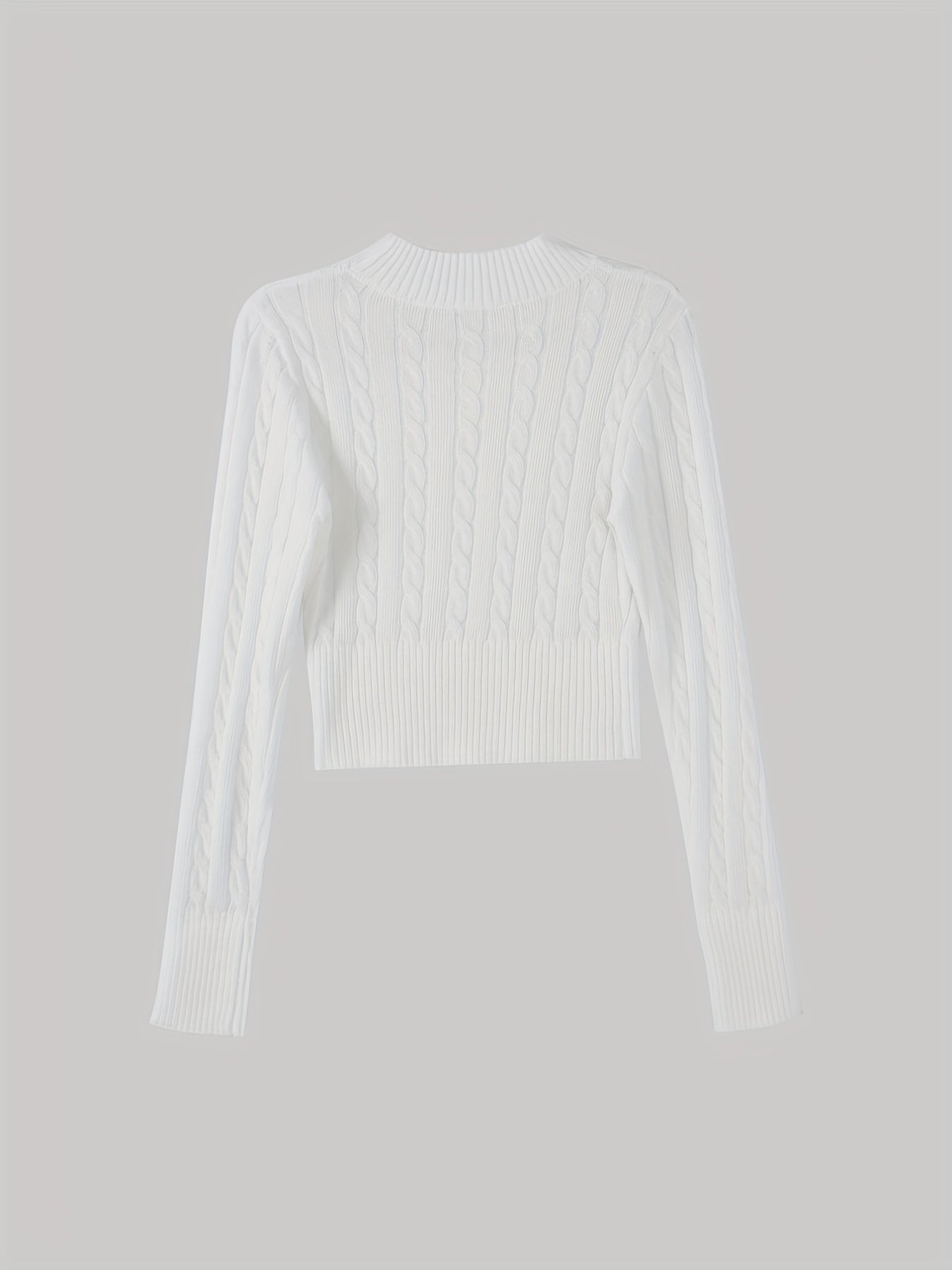 Pull court slim à motif torsadé