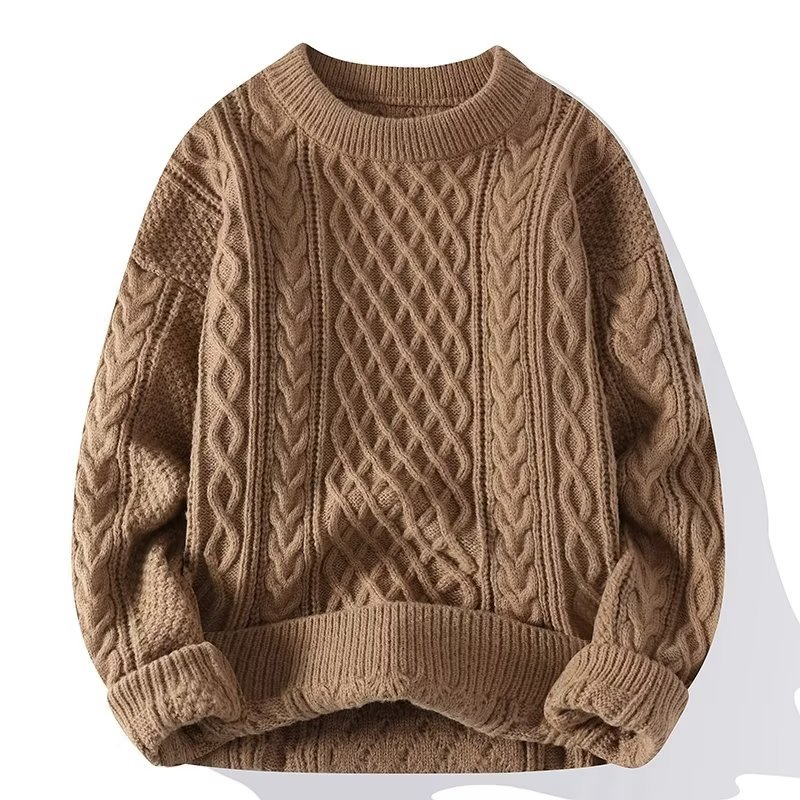 Pull ample en laine torsadée