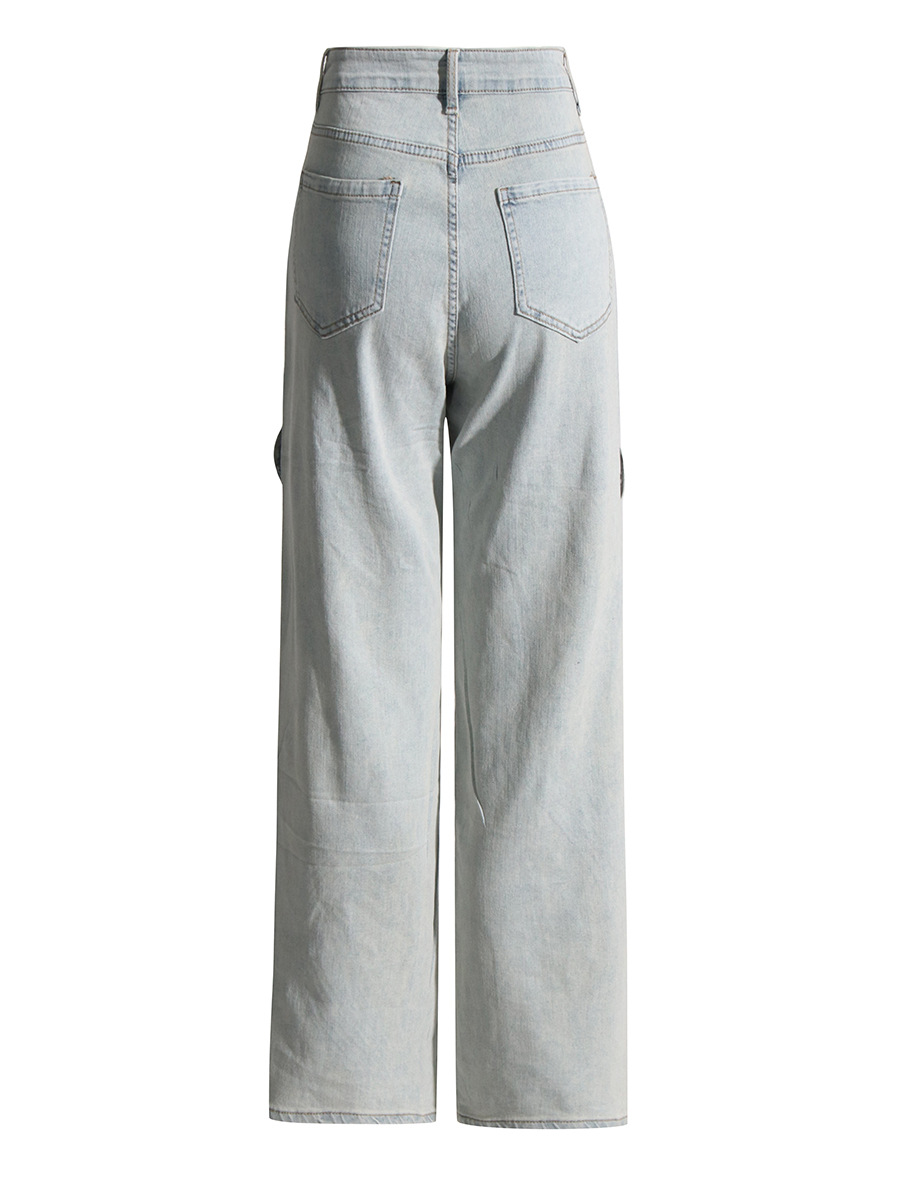 Jean torsadé taille haute pour femme