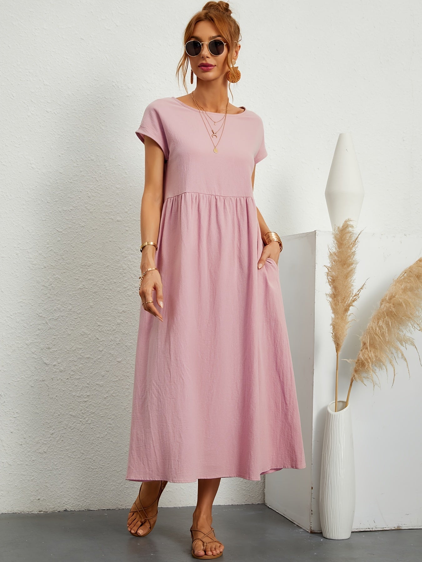 robe d'été décontractée avec poches amples