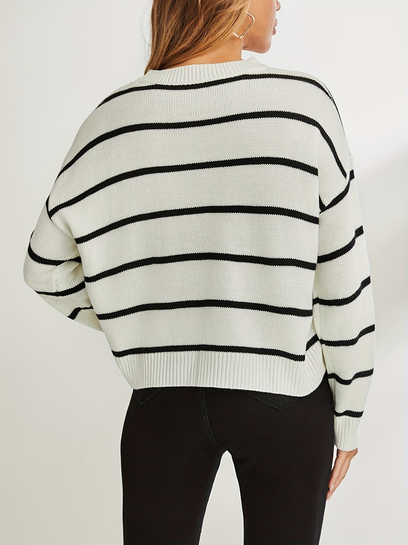 Pull en maille rayé