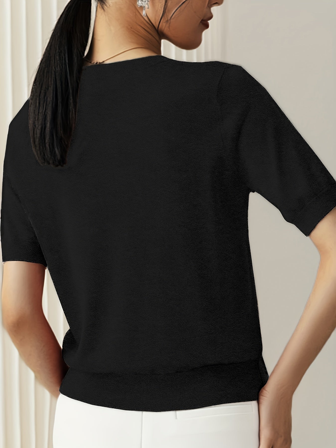 Pull décontracté à manches courtes pour le printemps et l'été