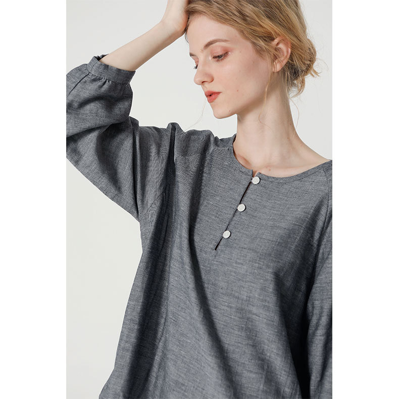 Ensemble t-shirt et pantalon style denim en maille double épaisseur pour femme