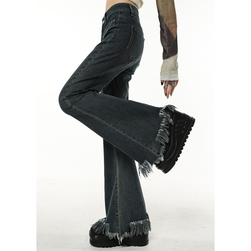 Jean vintage noir pour femme
