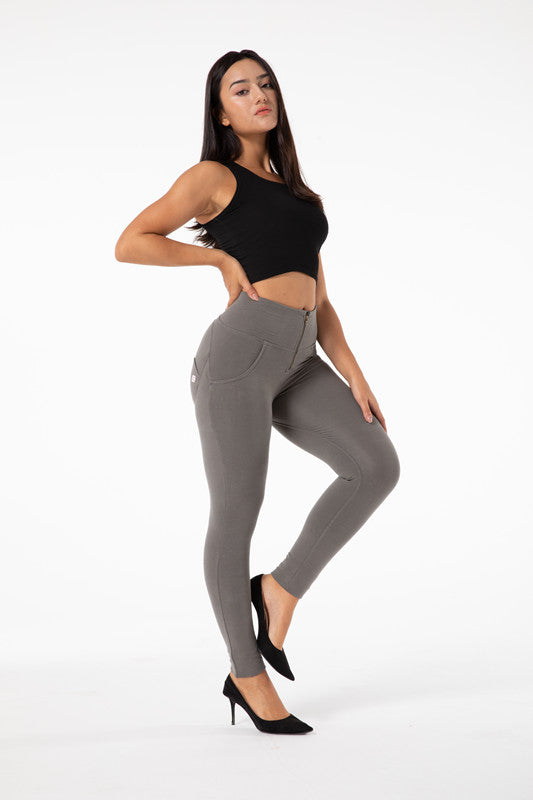 Legging gris taille haute moulant