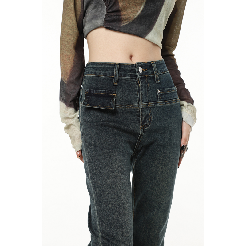 Jean vintage noir pour femme