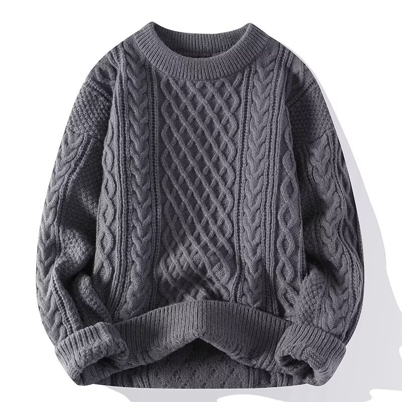 Pull ample en laine torsadée
