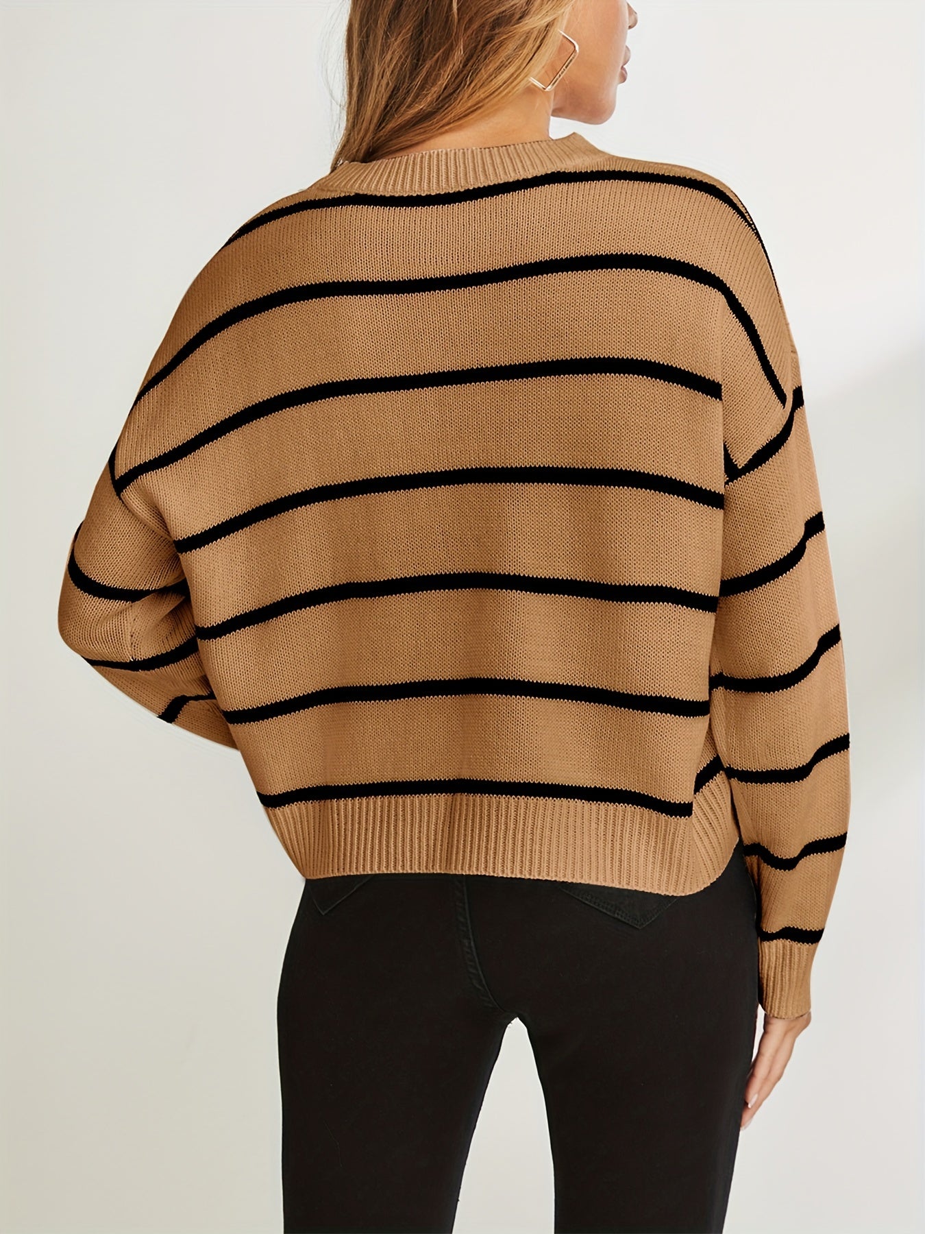 Pull en maille rayé
