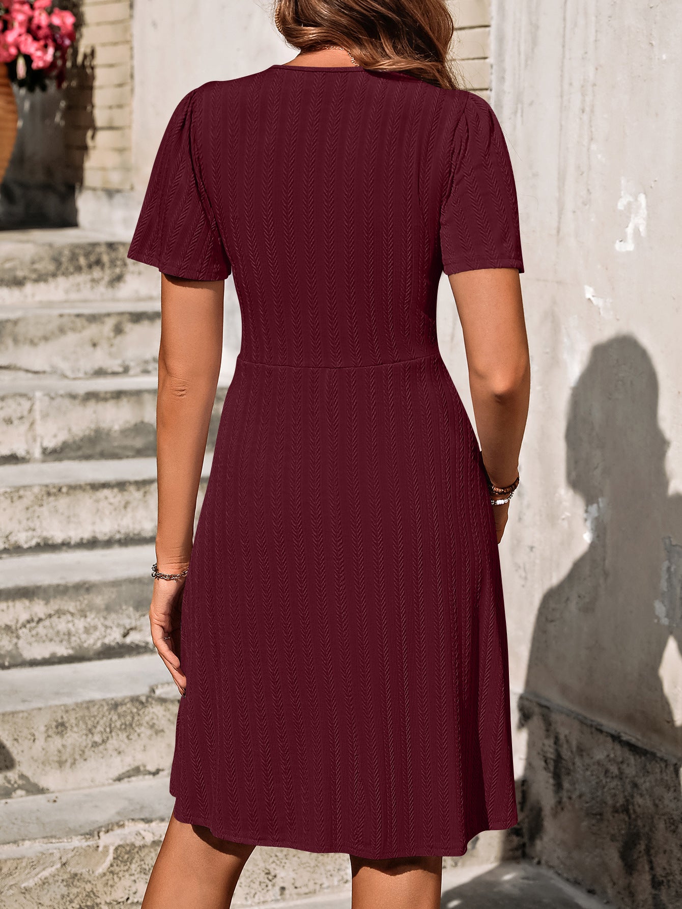 Robe d'été décontractée à manches courtes