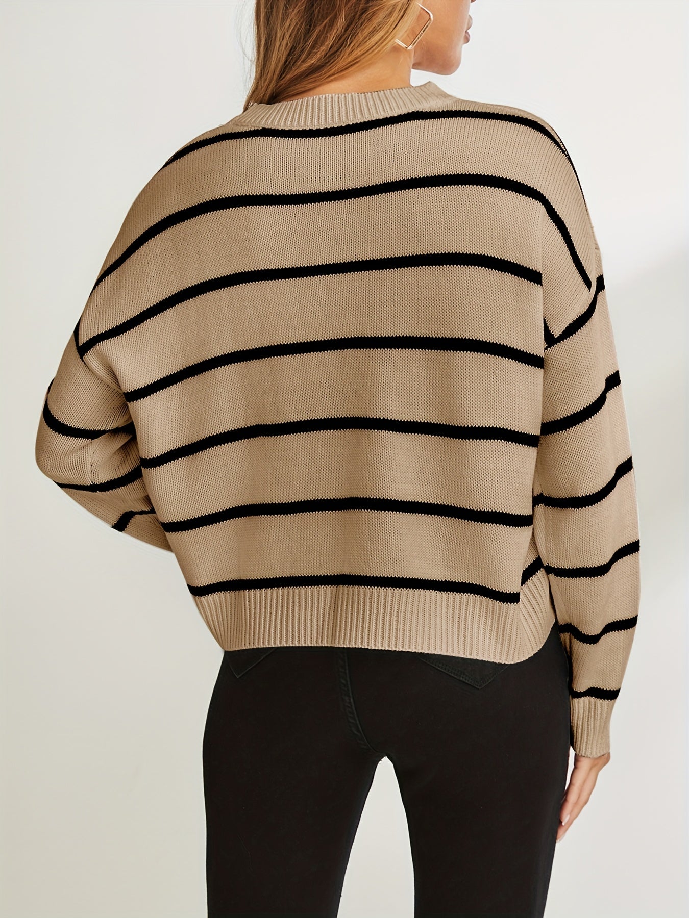 Pull en maille rayé