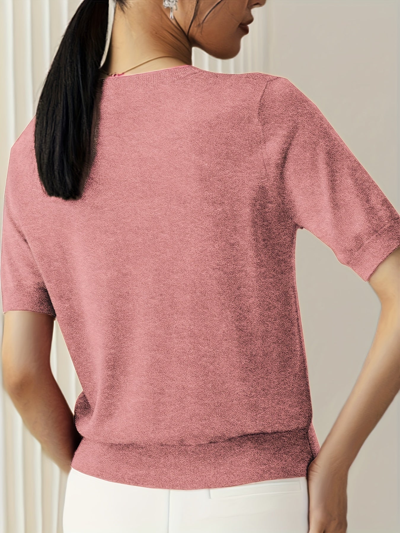Pull décontracté à manches courtes pour le printemps et l'été